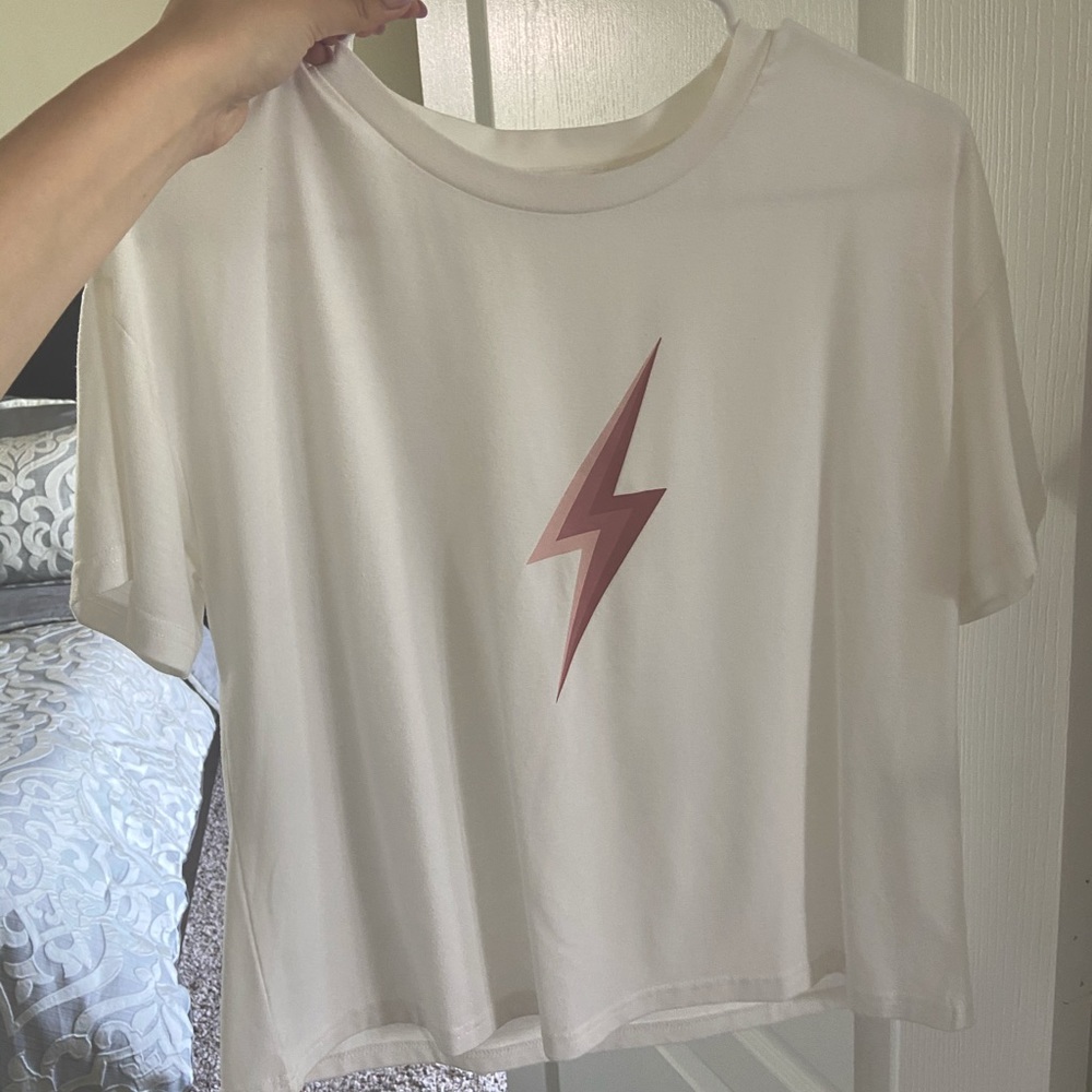 Typically Blush lightning bolt graphic tee
